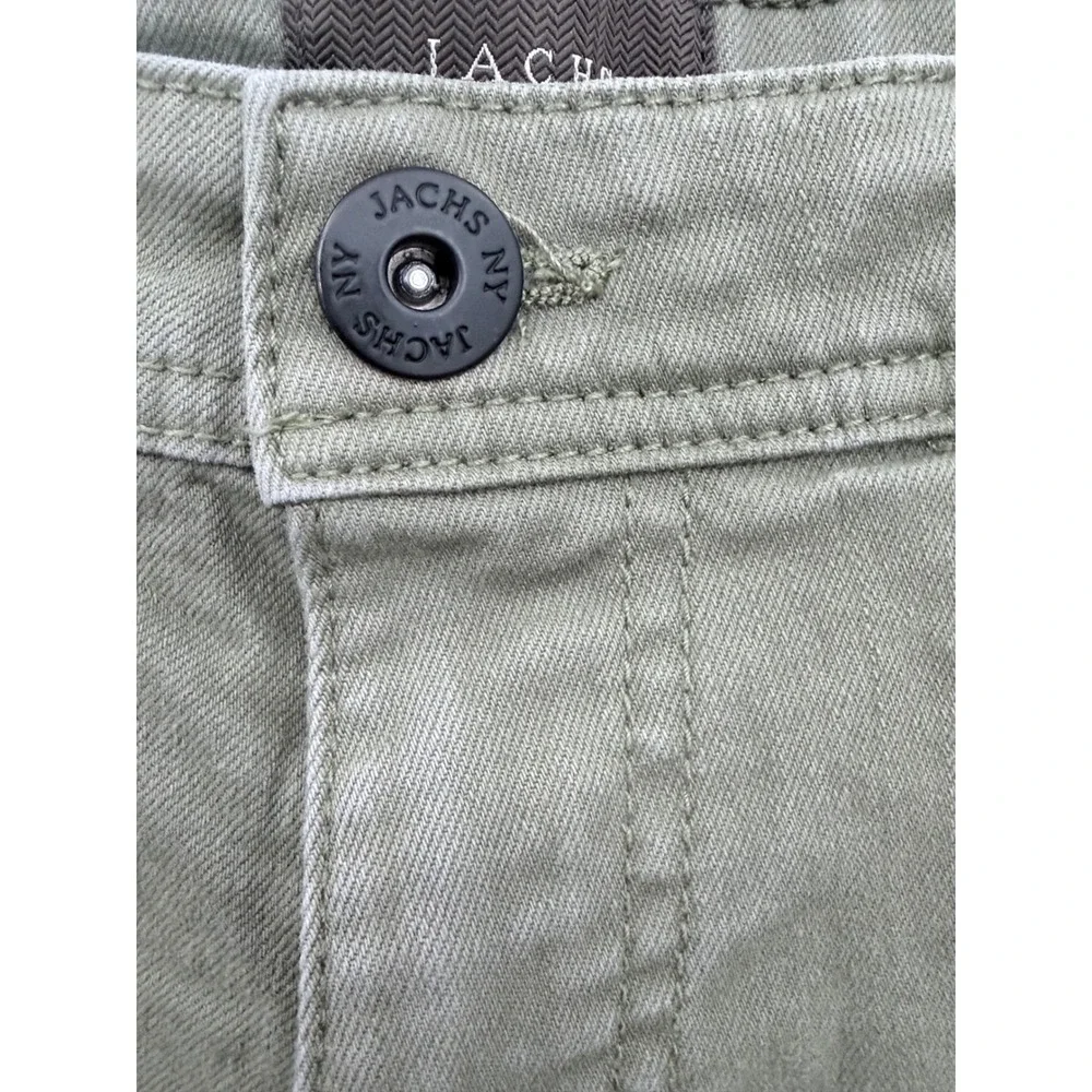 Jachs NY Bowie Fit Pants Mens 32 Green Stretch Cotton Chino